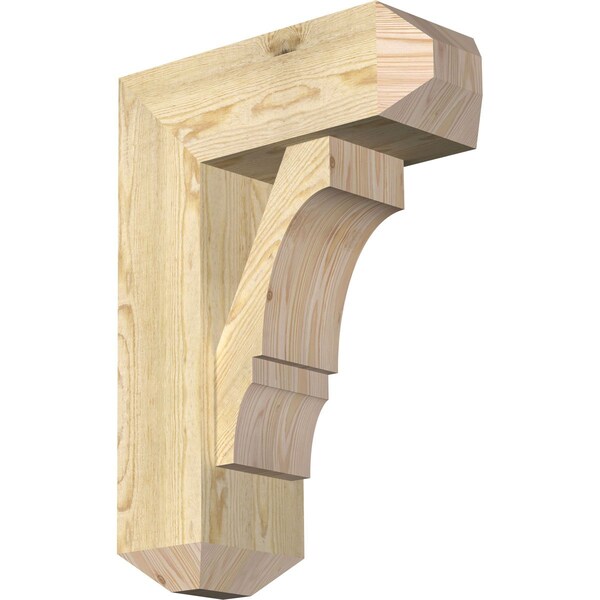 Ekena Millwork Balboa Craftsman Rough Sawn Bracket w/ Offset Brace, Douglas Fir, 8"W x 20"D x 28"H BKT0806X20X28BOA04RDF - main